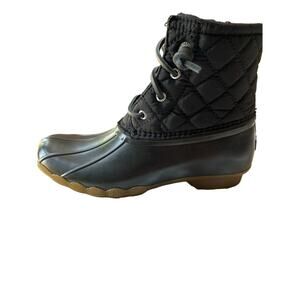 Sperry Unisex-Child Saltwater Boots SZ 5 - Black